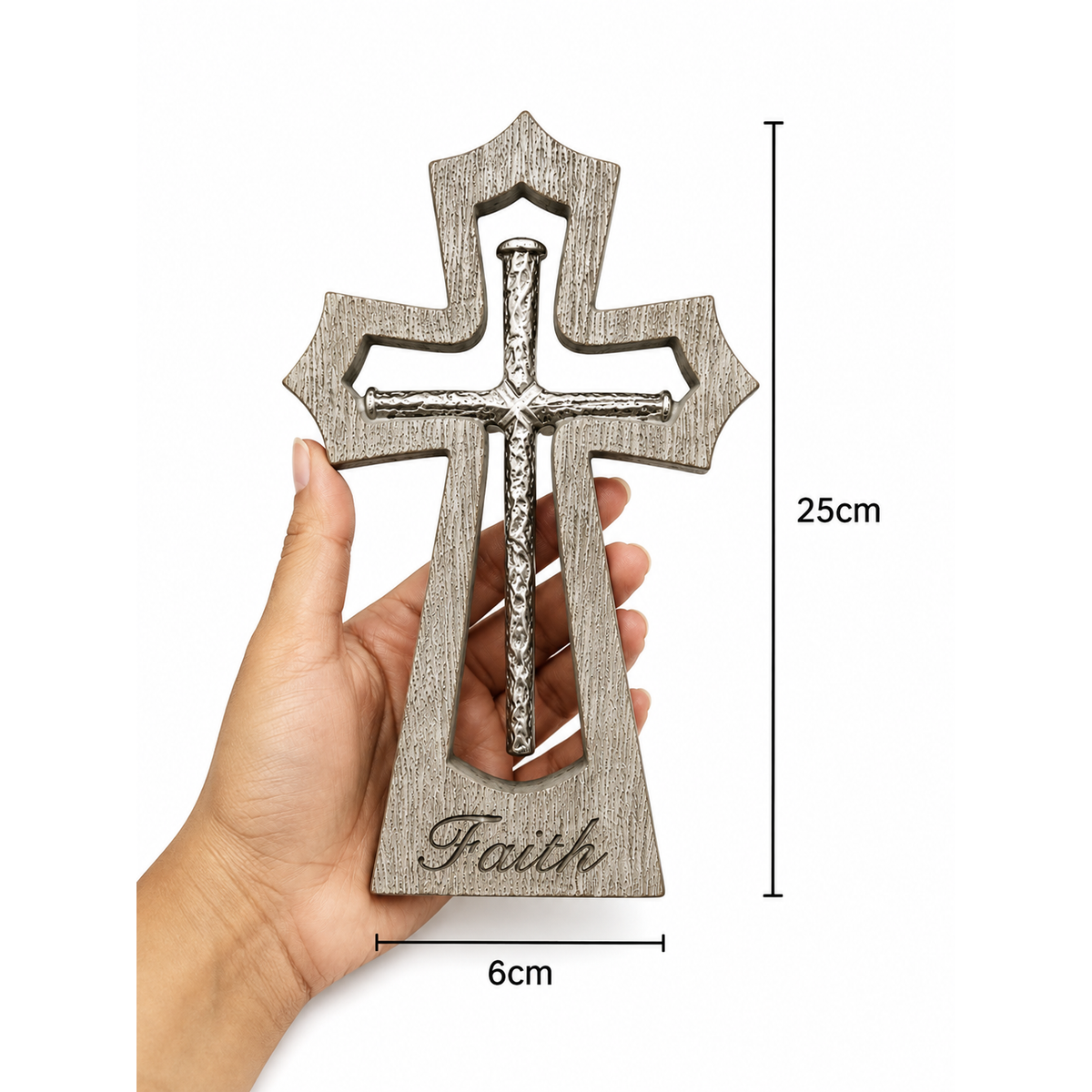 Faith wall cross 25cm