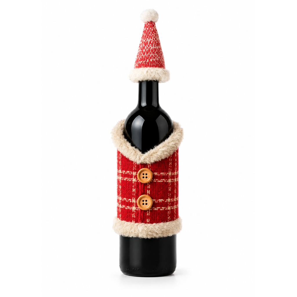 Santa Sweater for Wine Bottle