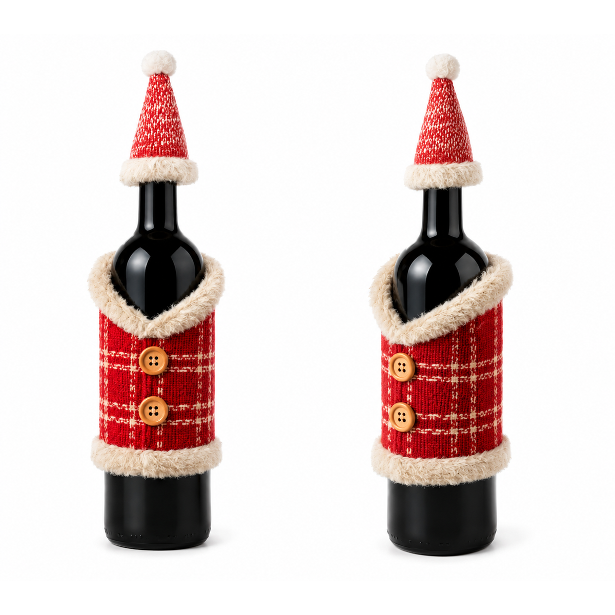 Santa Sweater for Wine Bottle