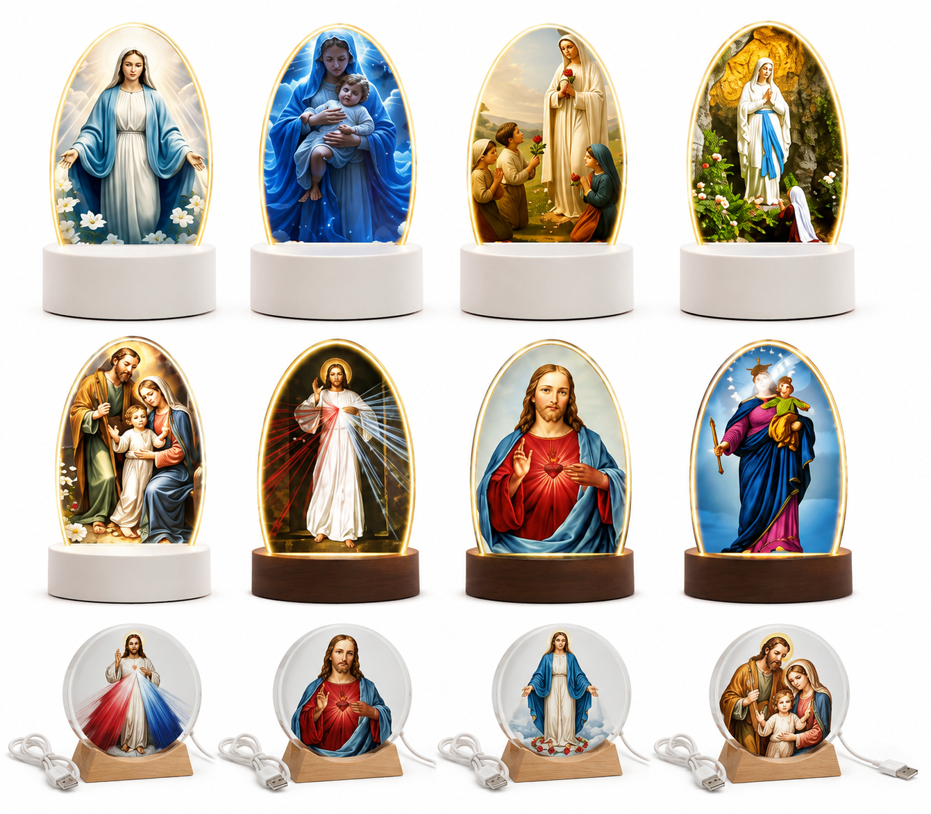8CM Christian LED Acrylic Prayer Light – 8 Designs